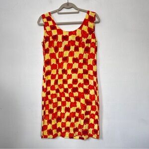 Jams World Vintage Shift Dress size 5 Colorful Print Sleeveless Fitted Summer
